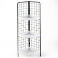 thumbnail image 1 of The Lakeside Collection White 3-Tier Metal Corner Shelf, 1 of 3