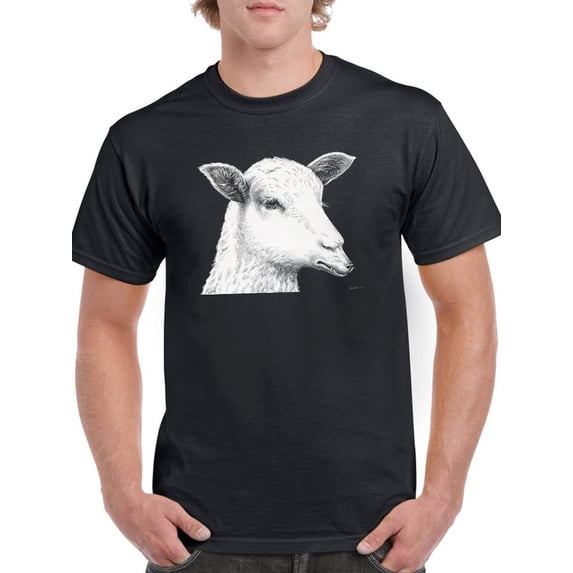 The Lamb Who Spoke Wolf T-Shirt Men -Halit Kurtulmus Aytoslu Designs, Male 5X-Large