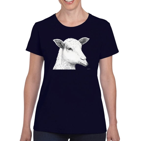 The Lamb Who Spoke Wolf T-Shirt Women -Halit Kurtulmus Aytoslu Designs, Female 5X-Large