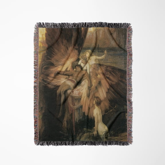 The Lament For Icarus By Herbert Draper, Woven Blanket