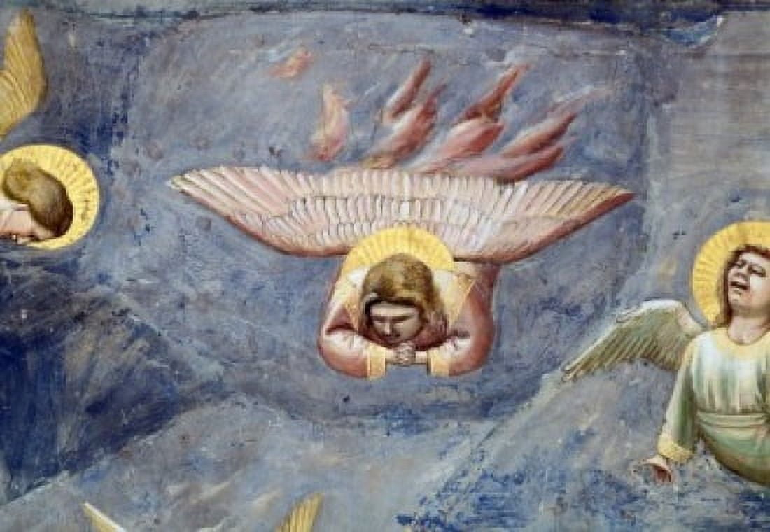 The Lamentation (Detail) Giotto di Bondone (c1266-1337Italian) Fresco Arena Chapel Padua Italy Canvas Art - Giotto di Bondone (18 x 24)