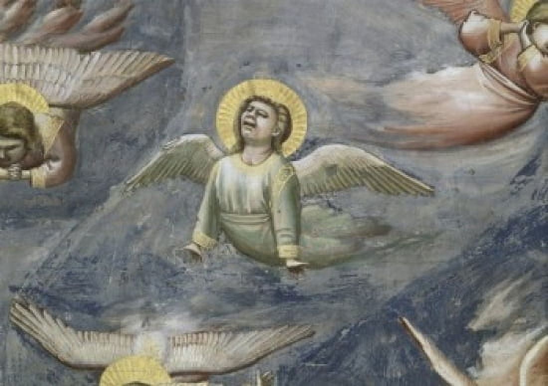 The Lamentation (Detail) Giotto di Bondone (c1266-1337Italian) Fresco Arena Chapel Padua Italy Canvas Art - Giotto di Bondone (24 x 36)
