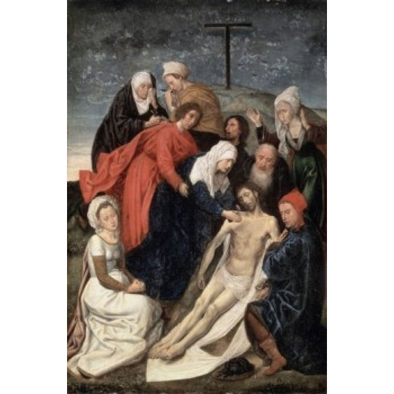 The Lamentation Hugo van der Goes (c 1440-1482 Netherlandish) Russian State Museum St Petersburg Canvas Art - Hugo van der Goes (24 x 36)