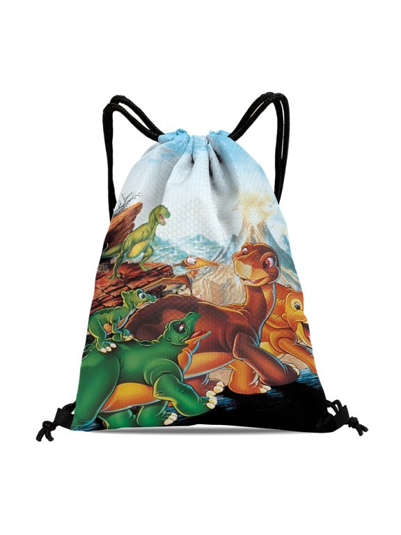 The Land Before Time Drawstring Backpack Bag Party Favors Goodies Merch Gym Waterproof Swimming Beach Fans