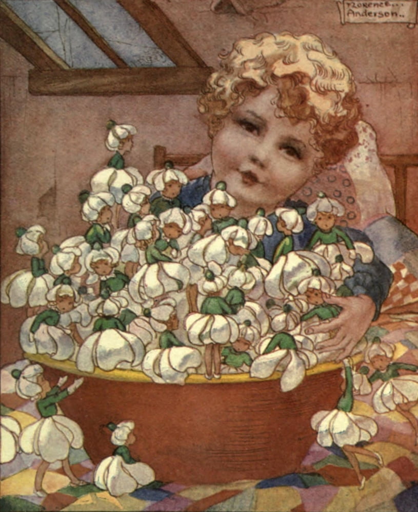 The Land where Stories Grow 1929 Dearest little cottage (2) Canvas Art - Florence Mary Anderson (18 x 24)