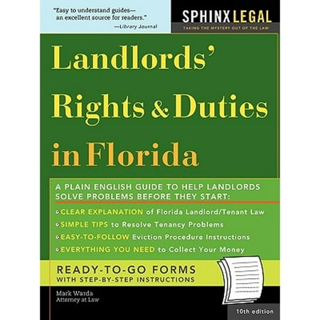 Pre-Owned The Landlords' Rights & Duties in Florida (Paperback) 1572484918 9781572484917