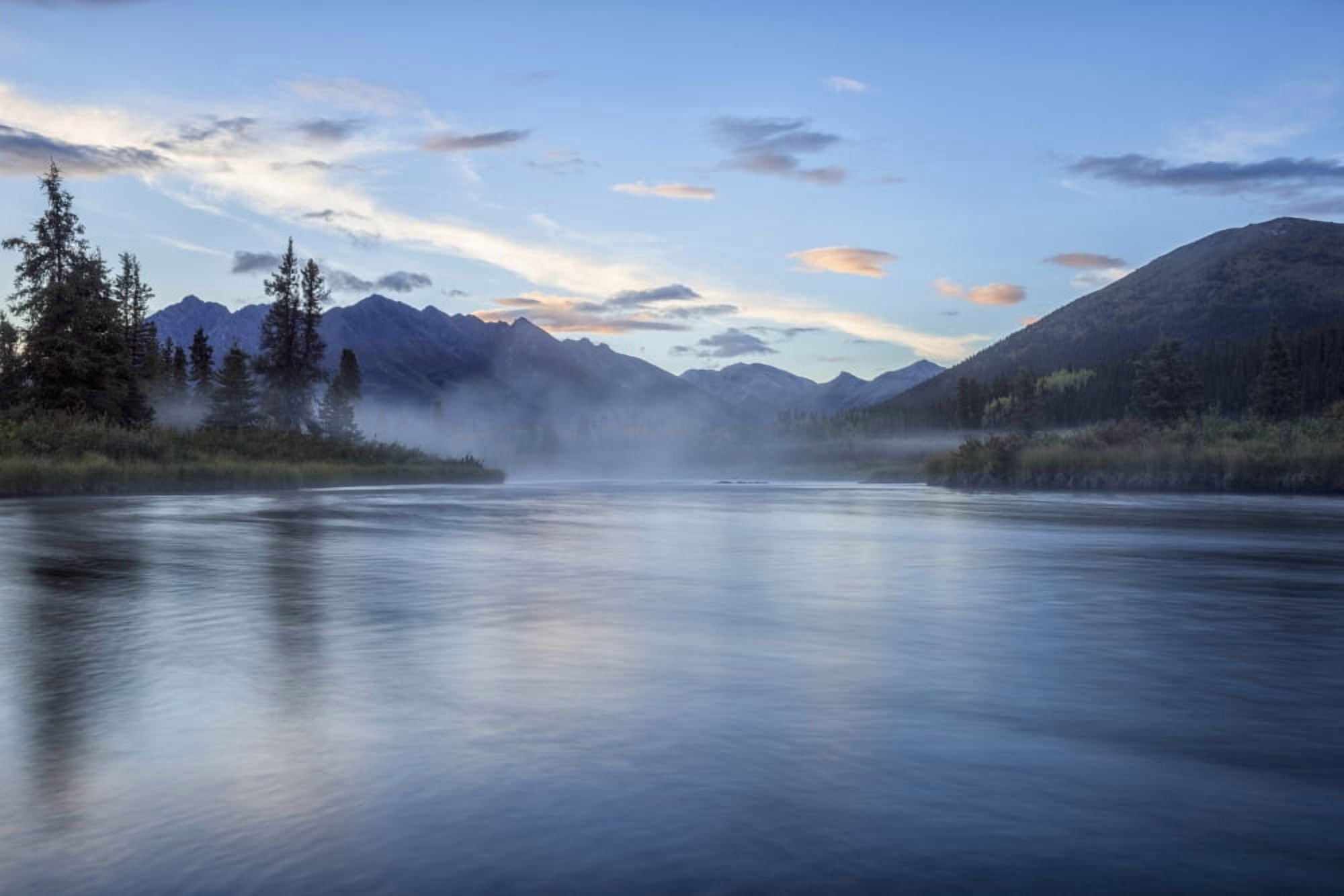 The Lapie River flows through the wilderness along the South Canol Road Yukon Canada Canvas Art - Robert Postma Design Pics (19 x 12)
