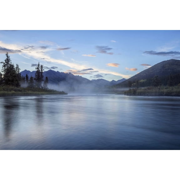 The Lapie River flows through the wilderness along the South Canol Road Yukon Canada Canvas Art - Robert Postma Design Pics (19 x 12)