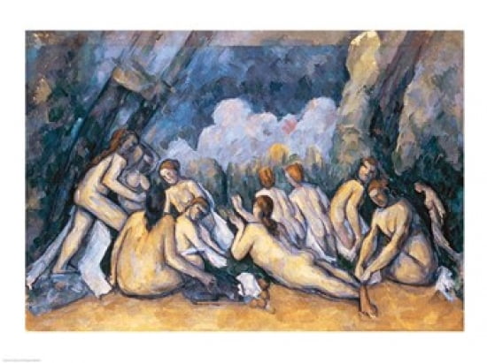 The Large Bathers Canvas Art - Paul Cezanne (24 x 18)