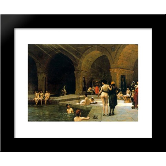 The Large Pool of Bursa 20x24 Framed Art Print by Jean-Leon Gerome