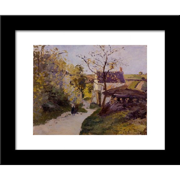 The Large Walnut Tree at Hermitage 20x24 Framed Art Print by Pissarro, Camille