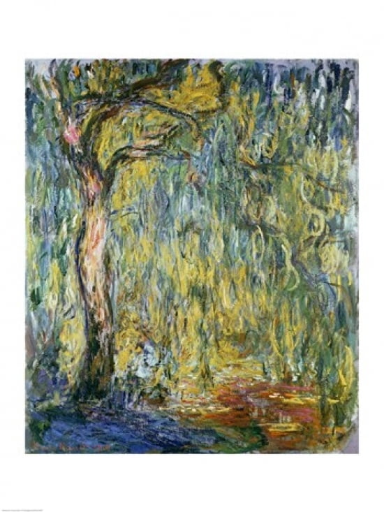 The Large Willow at Giverny 1918 Canvas Art - Claude Monet (24 x 36)