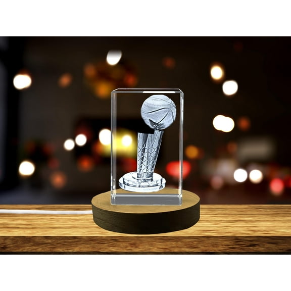 The Larry O'Brien Championship Trophy Sports 3D Engraved Crystal Gift