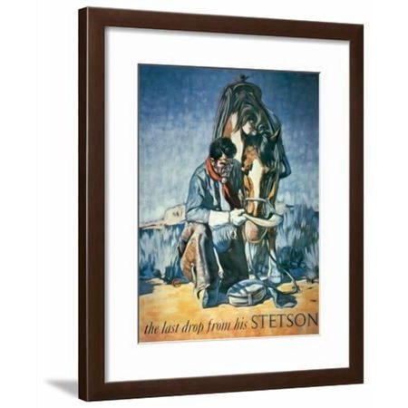 The Last Drop from His Stetson (Colour Litho), Figurative World Culture Framed Art Print Wall Art by American Sold by Art.Com