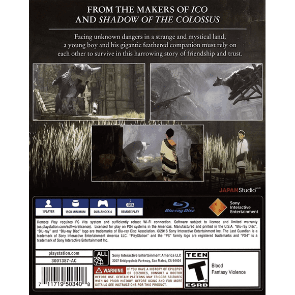 The Last Guardian - PlayStation 4,