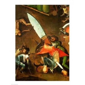 The Last Judgement Altarpiece Detail of the Dagger Poster Print by Hieronymus Bosch - 18 x 24 in.