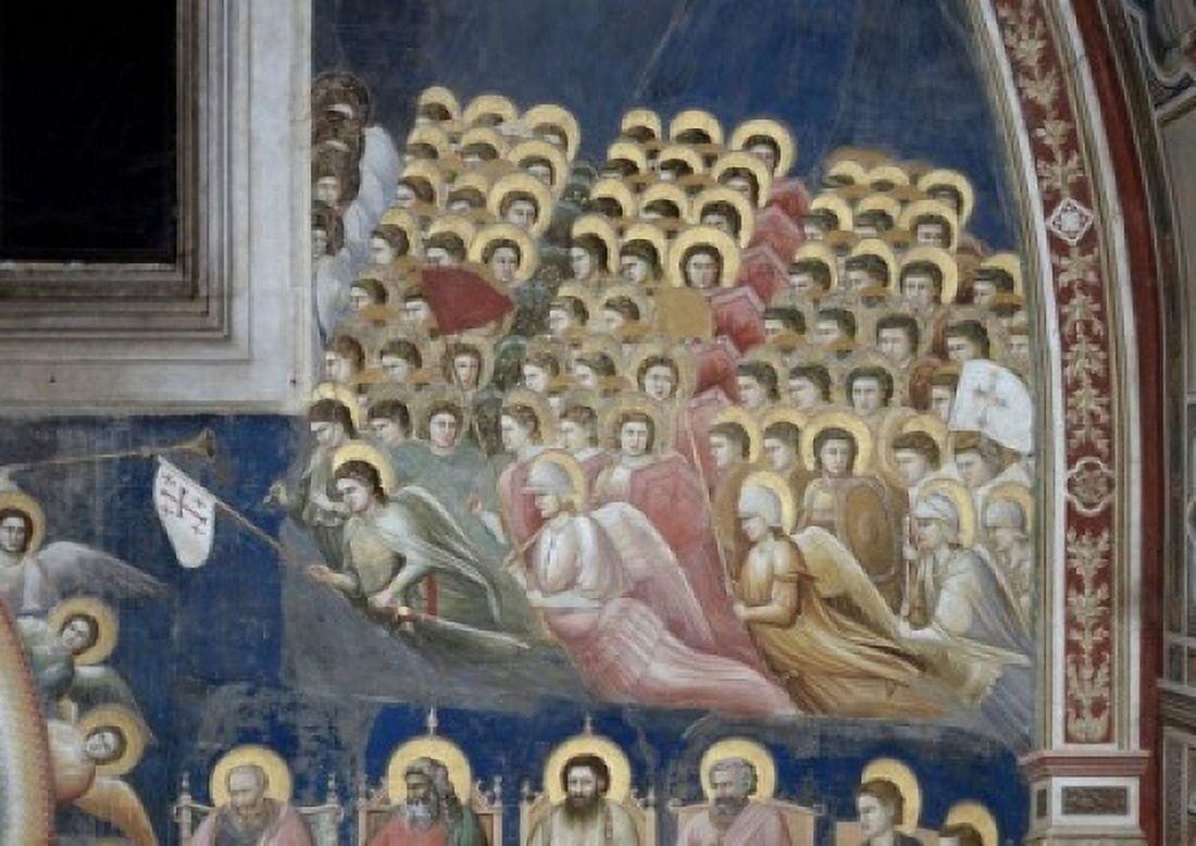 The Last Judgement (Detail) 1303-1305 Giotto (ca 1266-1337 Italian) Capella degli Scrovegni Padua Italy Canvas Art - Giotto di Bondone (24 x 36)