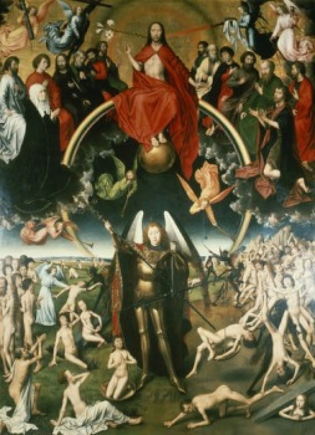 The Last Judgement c 1480 Hans Memling (c 1433-1494 Netherlandish) Panel Memling Museum Bruges Canvas Art - Hans Memling (24 x 36)