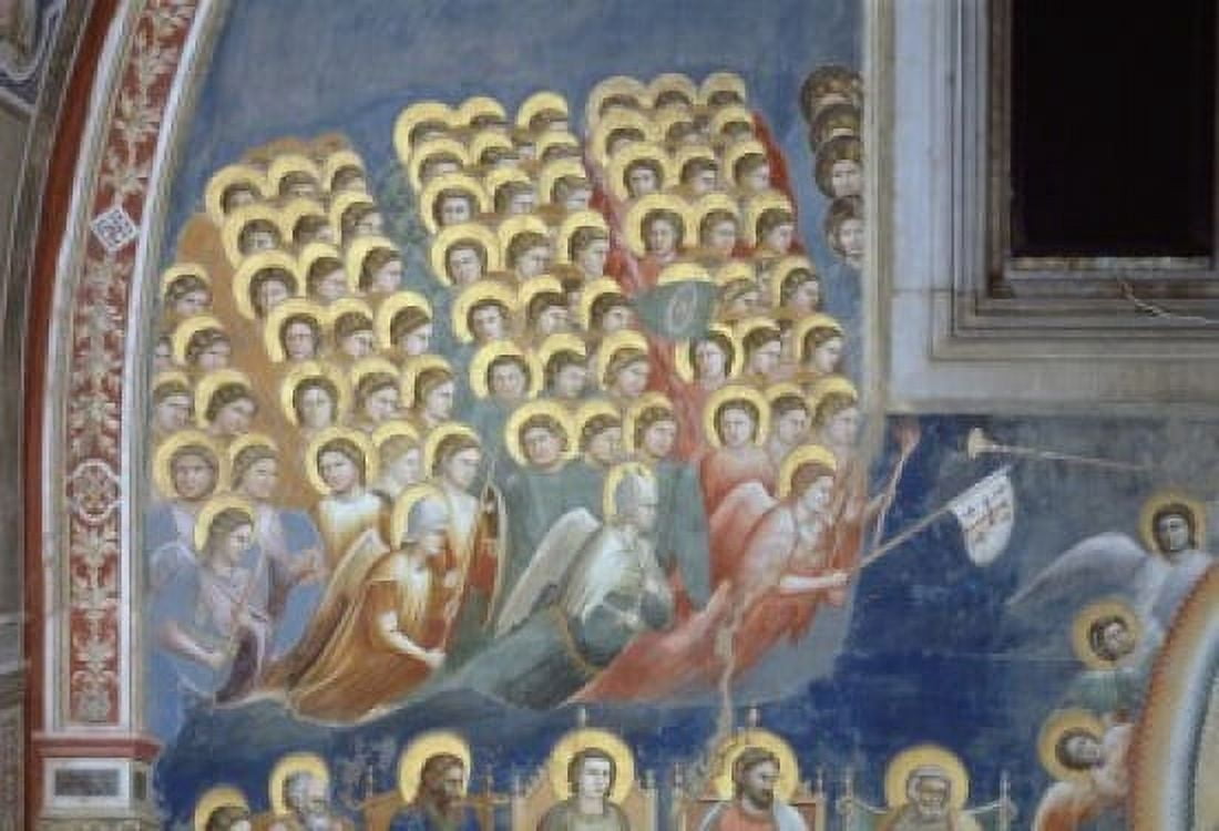 The Last Judgement (detail) C1305-13 Giotto (ca1266-1337 Italian) Fresco Capella Scrovegni Padua Italy Canvas Art - Giotto di Bondone (18 x 24)