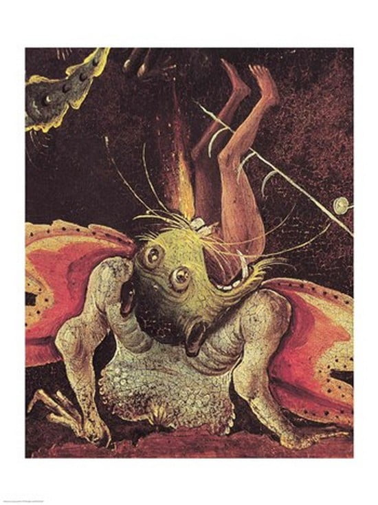 The Last Judgement detail of a man being eaten by a monster c1504 Canvas Art - Hieronymus Bosch (18 x 24)