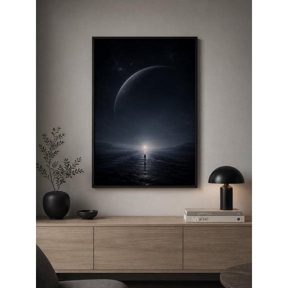 The Last Light, Space Landscape, Sci-Fi Wall Art, Poster Only