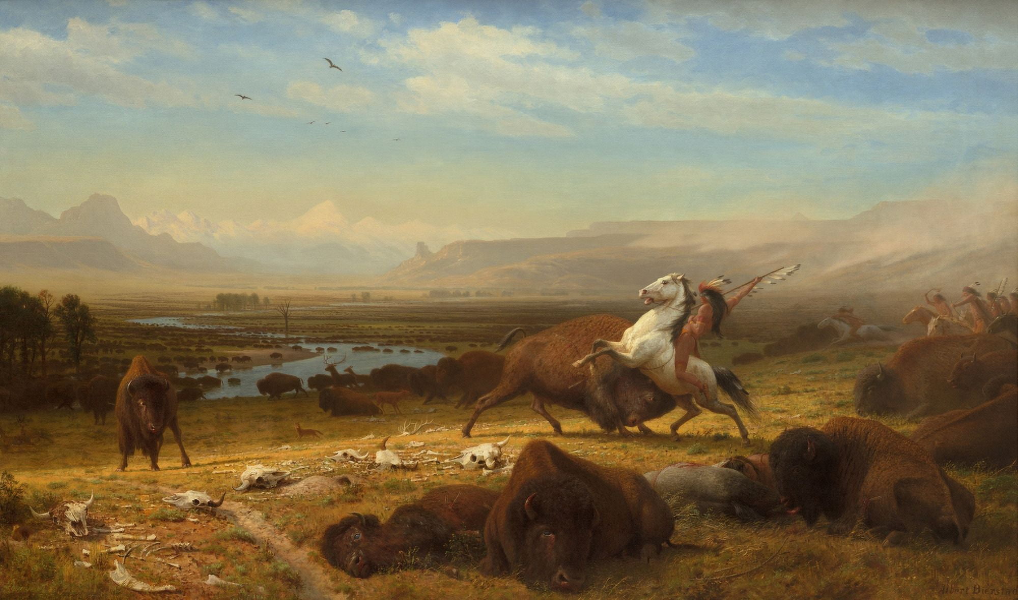 The Last Of The Buffalo Canvas Art - (36 x 24)