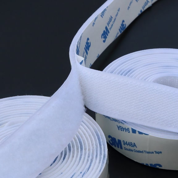 The Last Organization Tape You'll Ever Need - 25mm White Hook & Loop Magic Strip