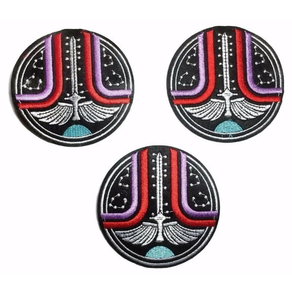 The Last Starfighter Logo 3.5 Inches Wide Embroidered Iron On Patch Set of 3