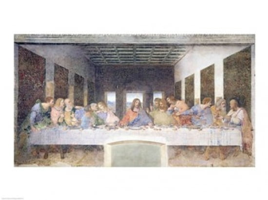 The Last Supper 1495-97 (post restoration) Canvas Art - Leonardo Da Vinci (36 x 24)