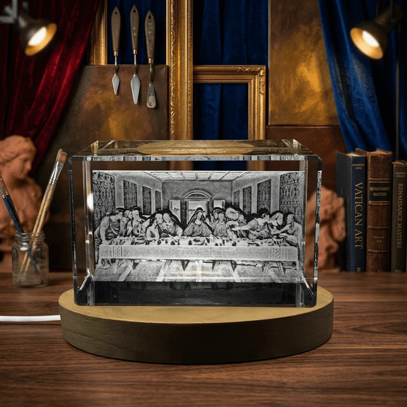 The Last Supper 3D Engraved Crystal Decor