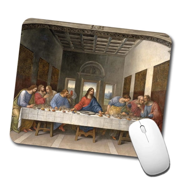 The Last Supper By Leonardo Da Vinci Jesus Inspired Mouse Pad Low Profile Gaming Mat
