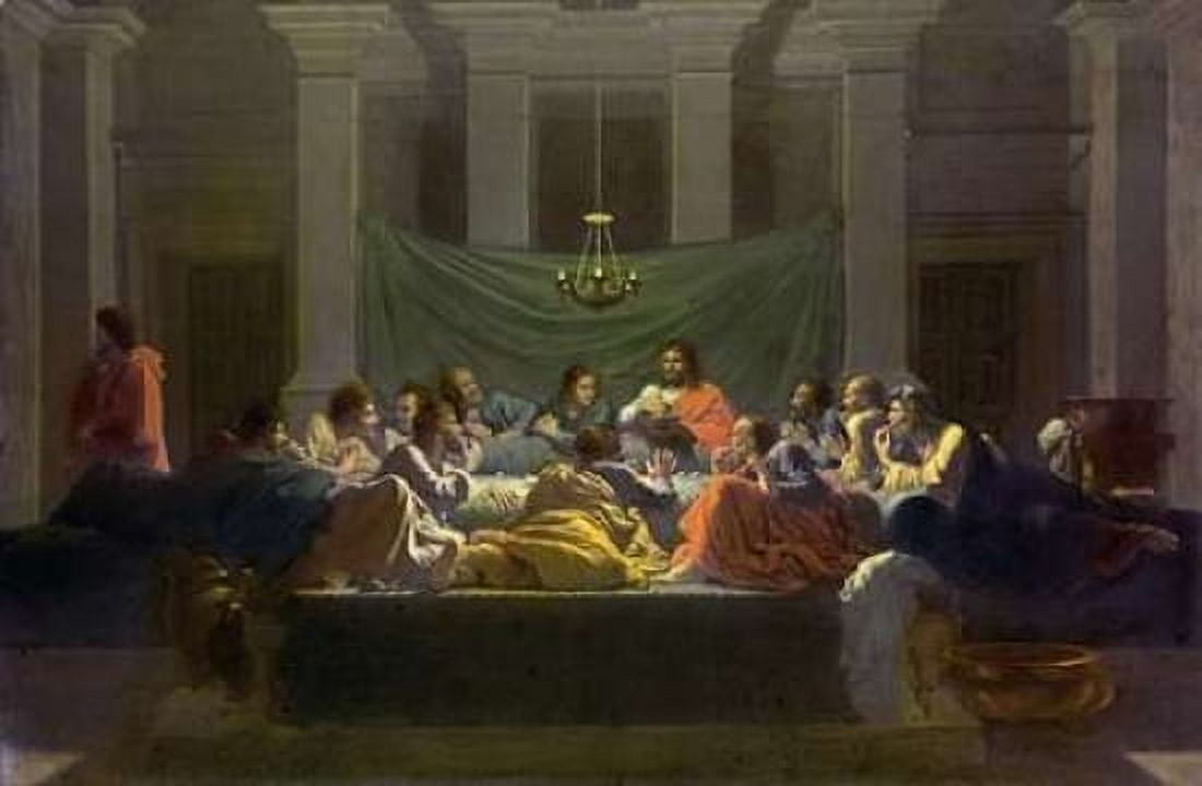The Last Supper Canvas Art - Nicolas Poussin (12 x 18)