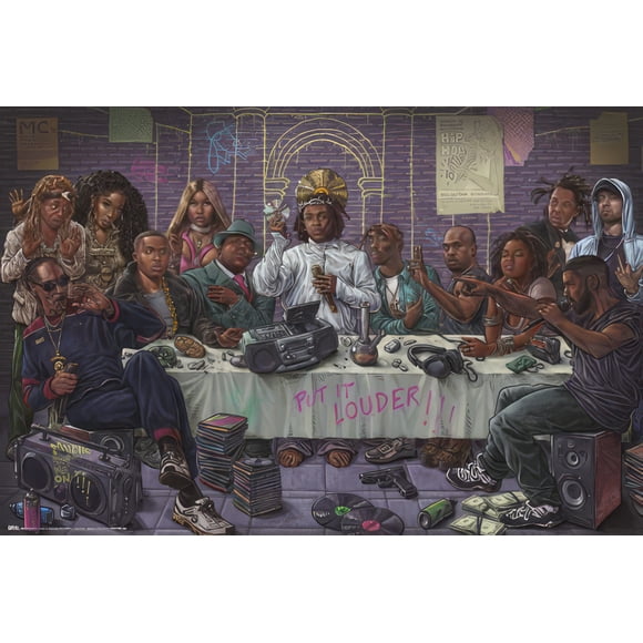 The Last Supper Of Hip Hop - Music Poster (Famous Rappers) (Size: 36" x 24")