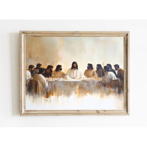 The Last Supper Of Jesus Wall Art Print, Christian Holy Week Decor ...