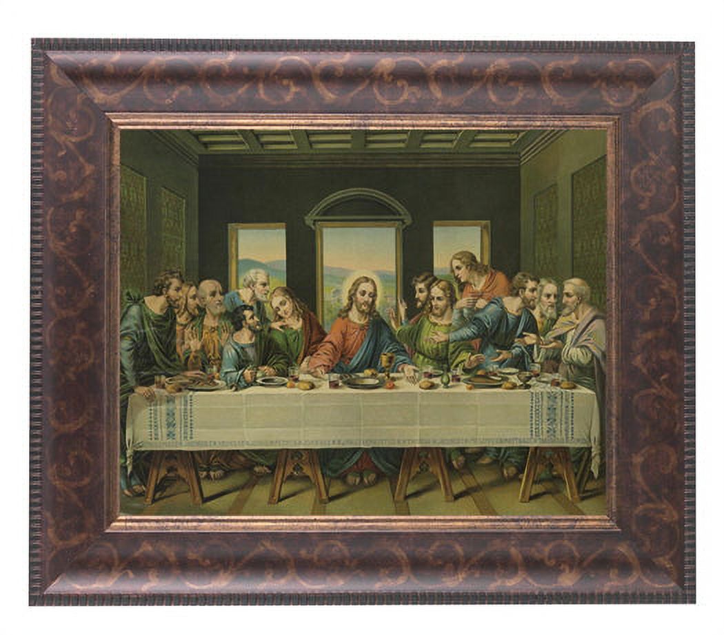 The Last Supper Picture Framed Wall Art Decor Large, Antique Gold and ...