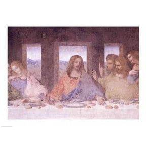 The Last Supper Poster Print by Leonardo Da Vinci - 36 x 24 in. - Large