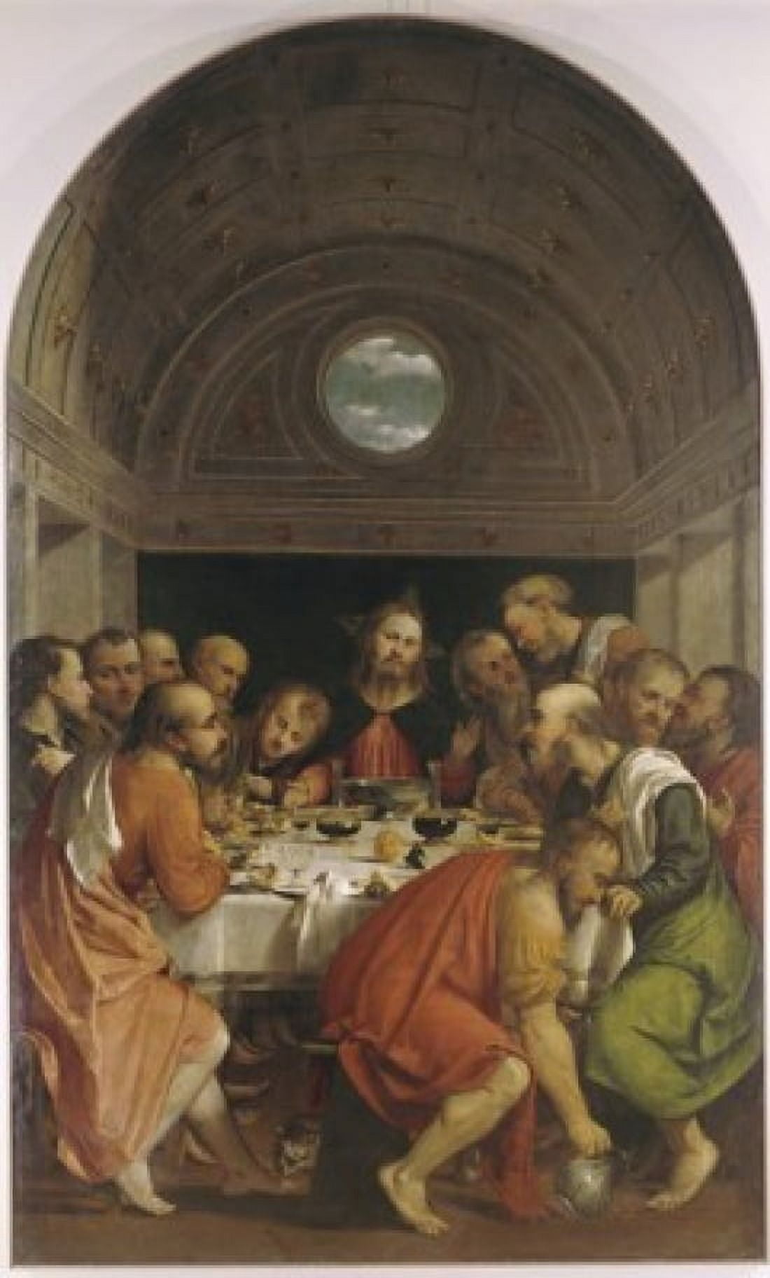 The Last Supper Romanino (1485-1566 Italian) Canvas Art - Romanino (18 x 24)