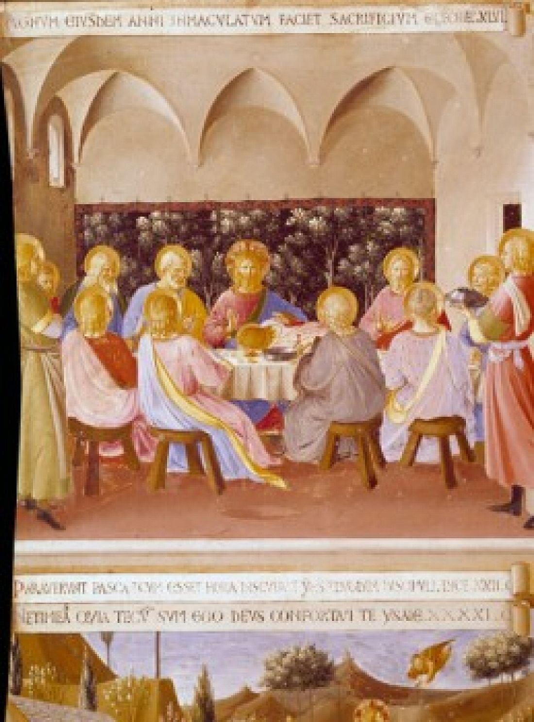 The Last Supper by Fra Angelico 1438-1445 1387-1455 Italy Florence Museo di San Marco Canvas Art - Fra Angelico (18 x 24)