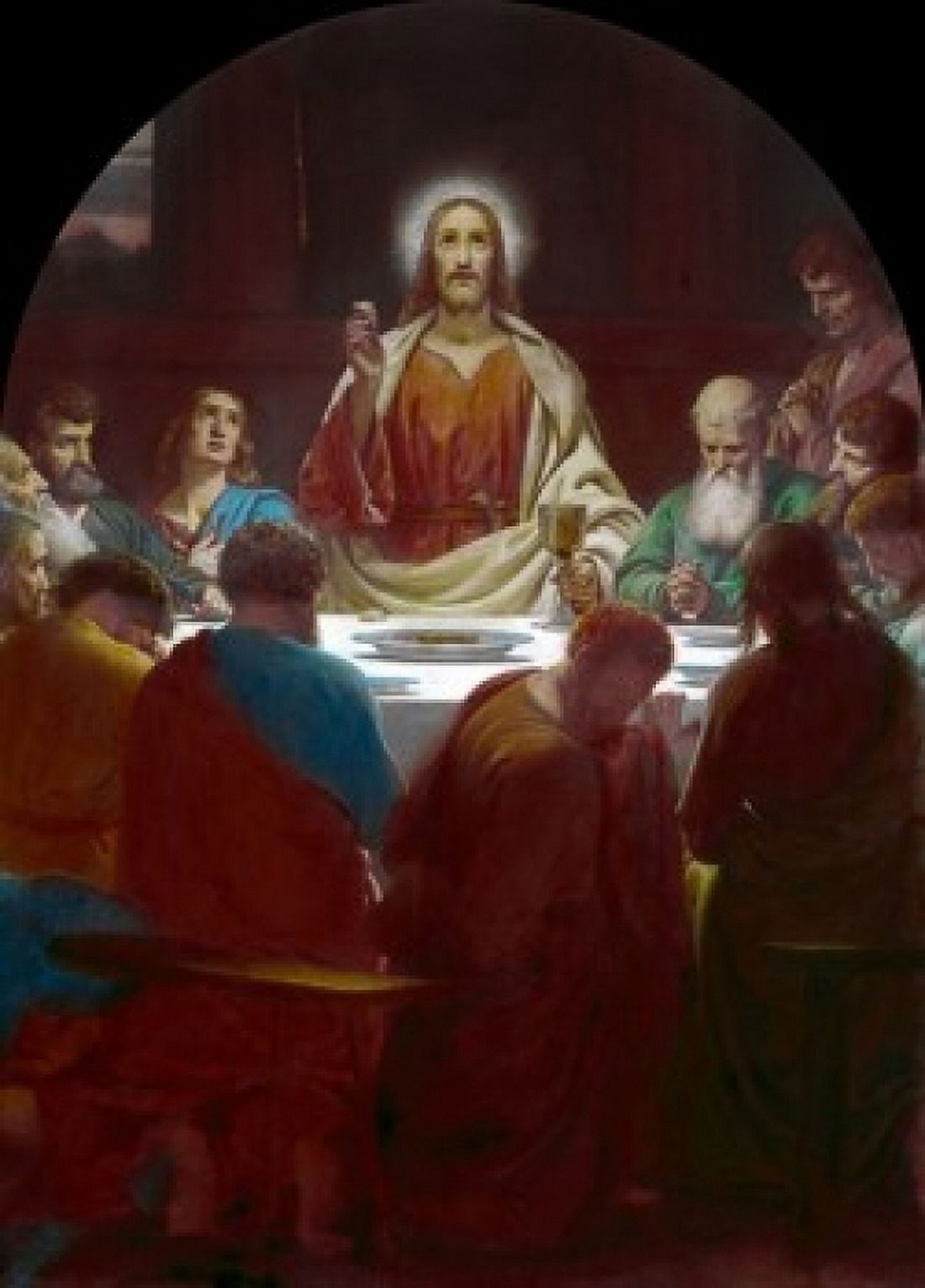 The Last Supper by Gustave Wegener 1817-1877 Canvas Art - Gustave Wegener (18 x 24)