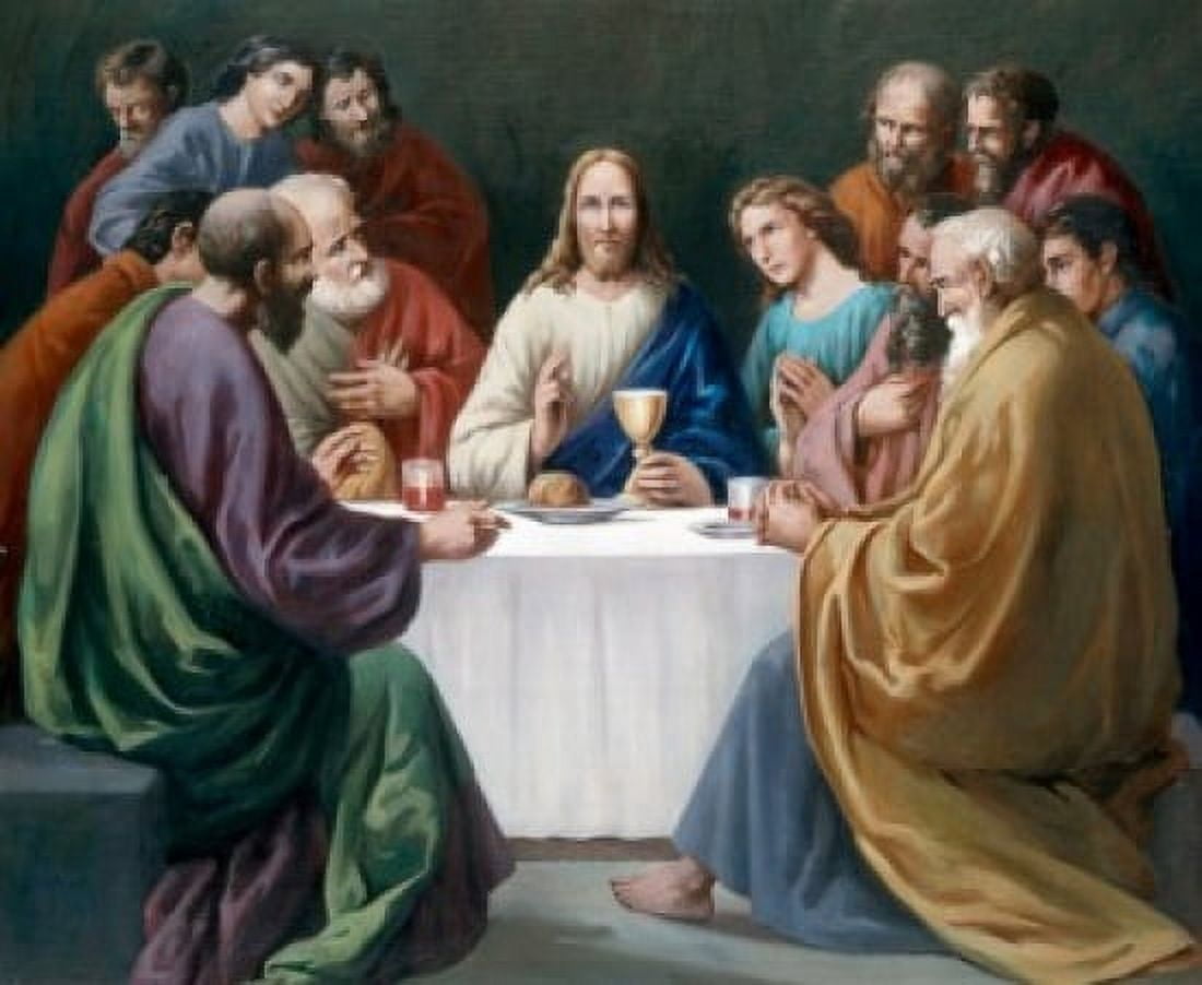 The Last Supper by Hubert Ruland (1854-1906) Canvas Art - Hubert Ruland (18 x 24)