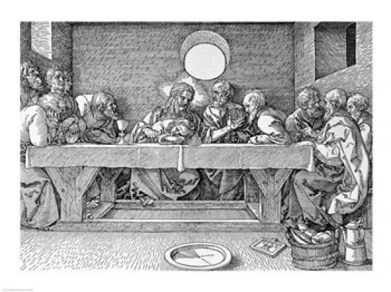 The Last Supper pub 1523 Canvas Art - Albrecht Durer (24 x 18)