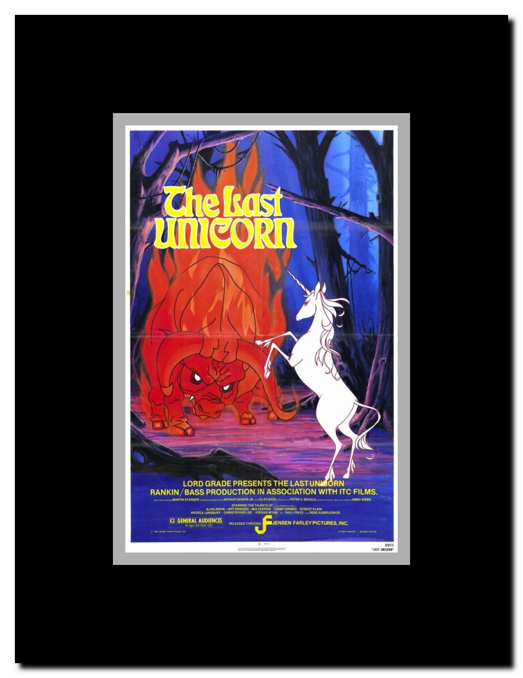 The Last Unicorn Framed Movie Poster