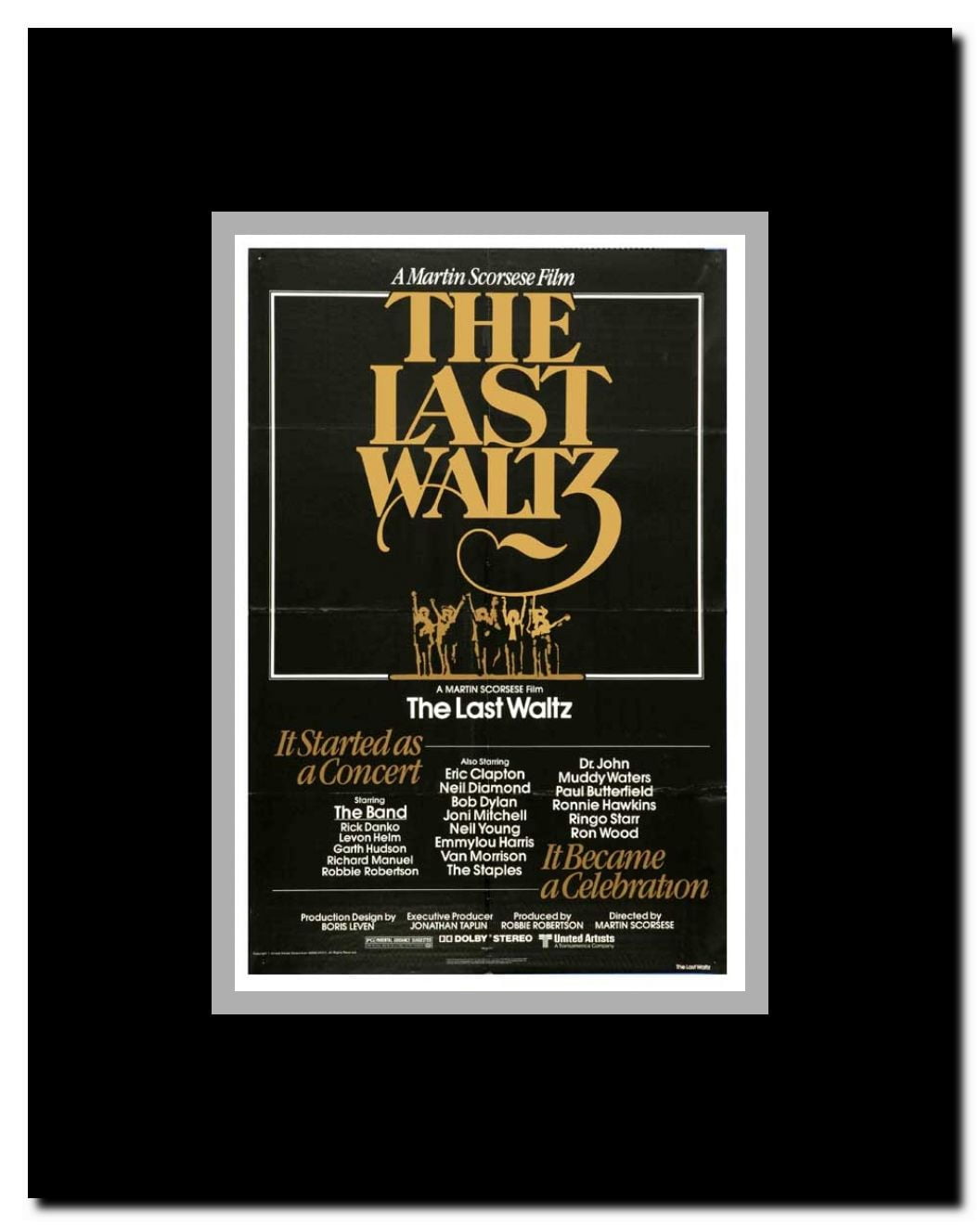 The Last Waltz Framed Movie Poster