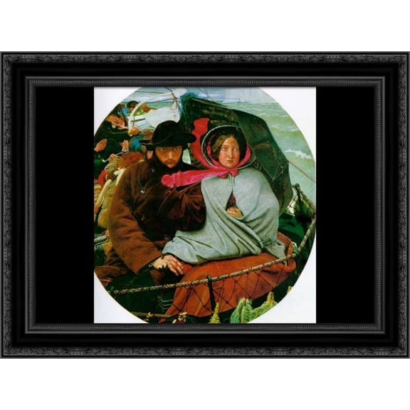 The Last of England 20x20 Black Ornate Wood Framed Canvas Art by Brown, Ford Madox