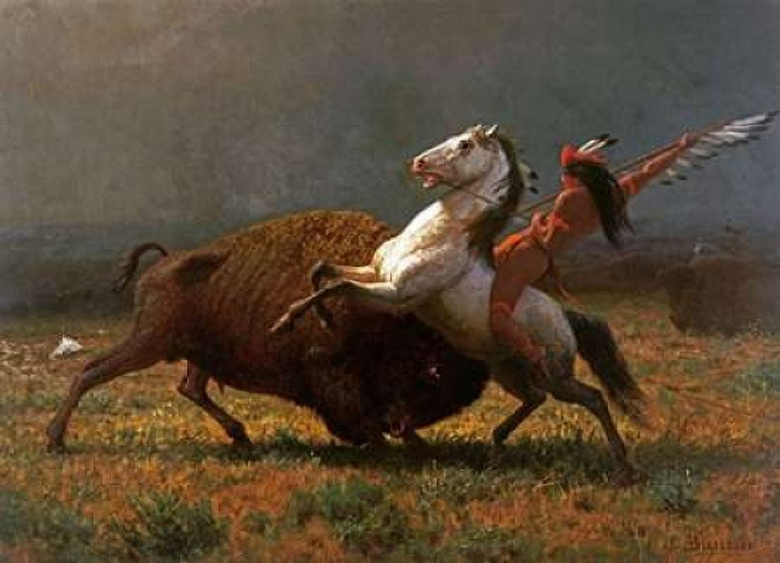 The Last of The Buffalo Canvas Art - Albert Bierstadt (20 x 28)