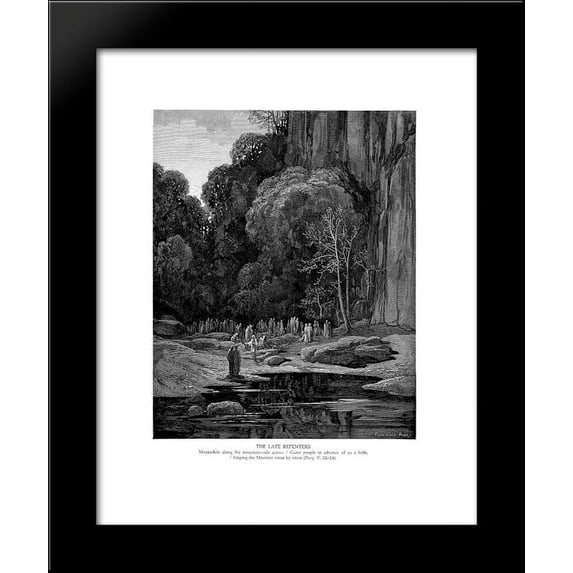 The Late Repenters II 20x24 Framed Art Print by Gustave Dore