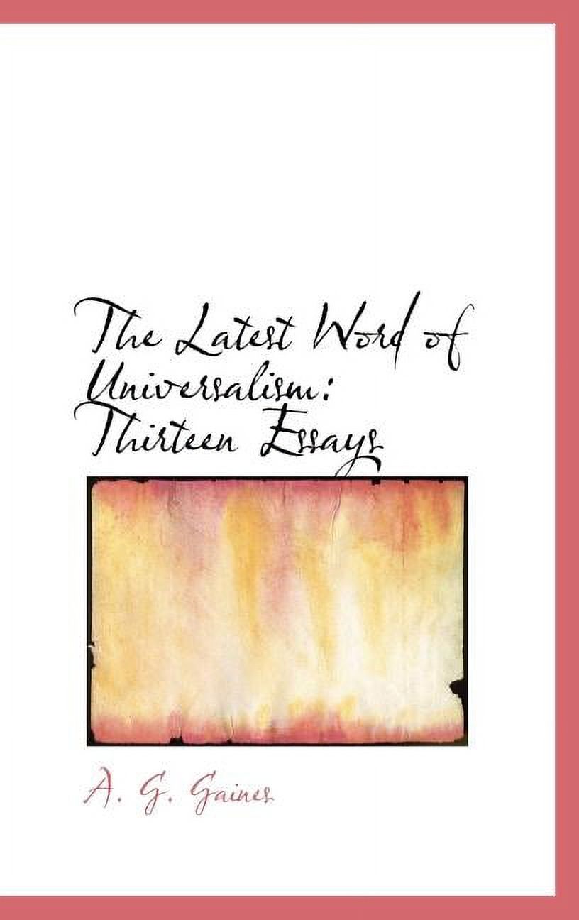 The Latest Word of Universalism (Hardcover)