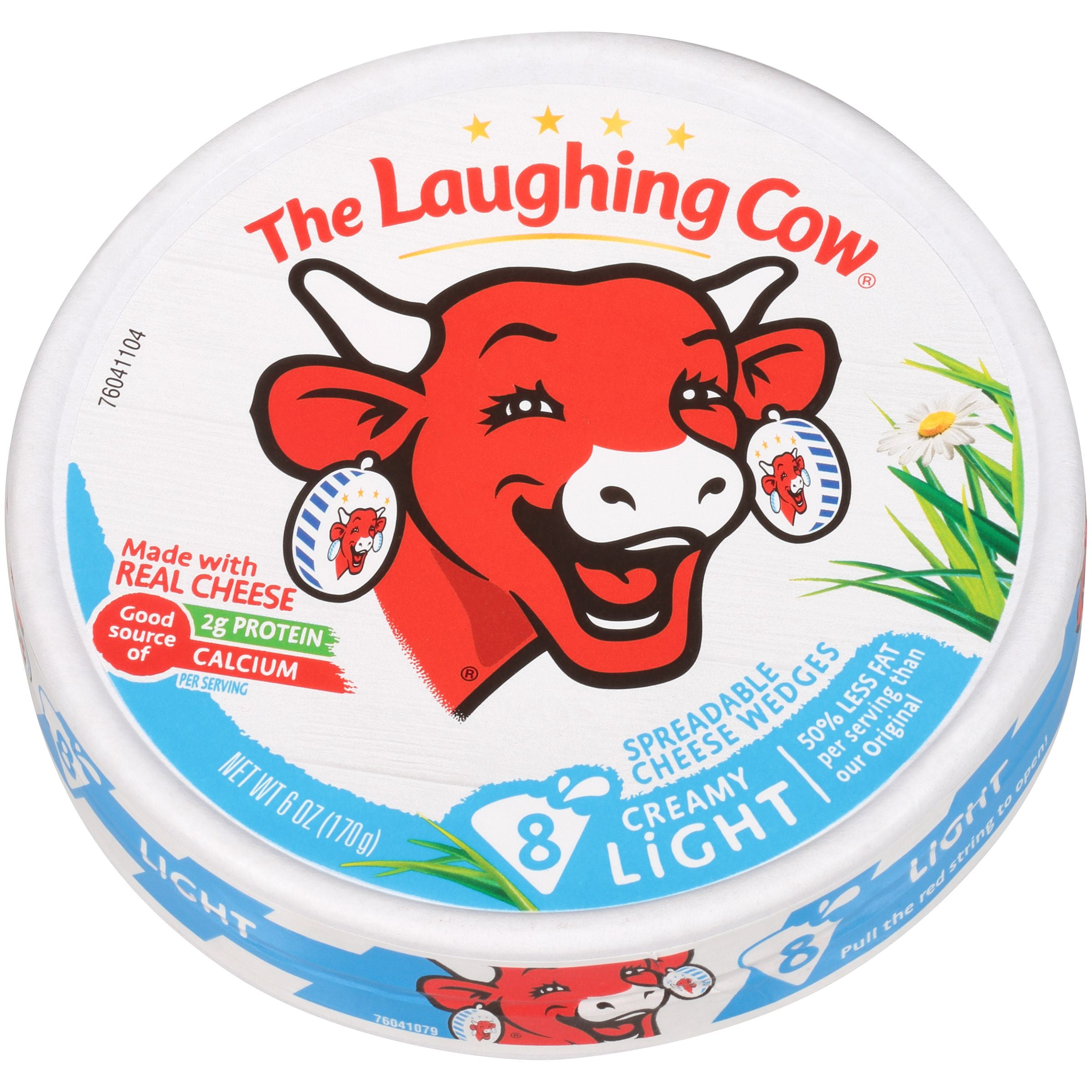 The Laughing Cow Creamy Light Spreadable Cheese Wedge, Refrigerated