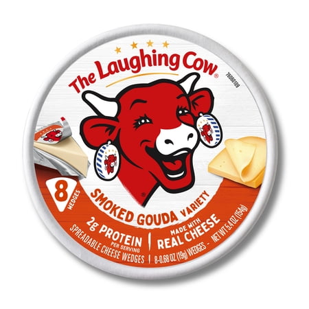 The Laughing Cow® Creamy Smoked Gouda Variety Spreadable Cheese Wedges, 5.4 oz