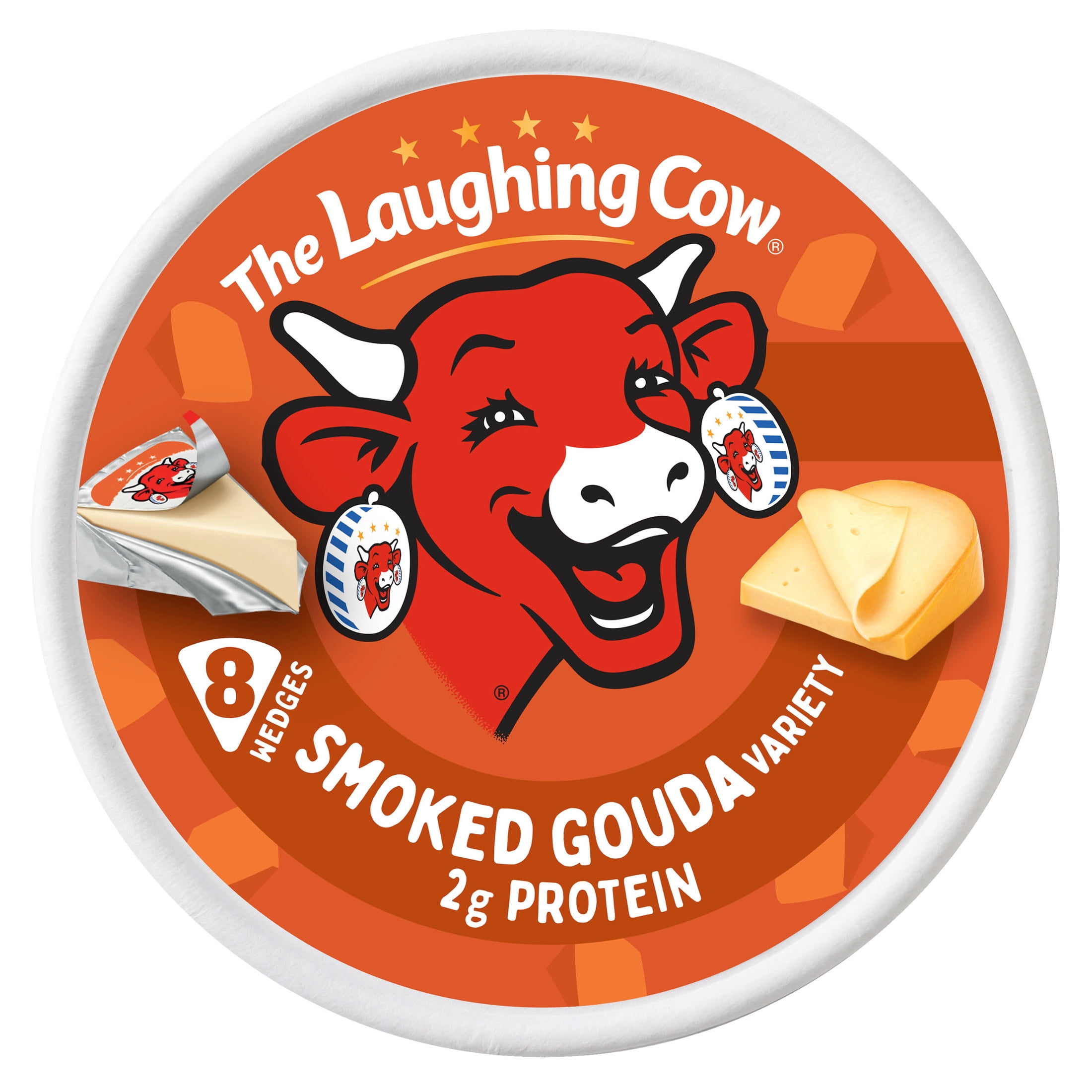 The Laughing Cow® Creamy Smoked Gouda Variety Spreadable Cheese Wedges, 5.4 oz